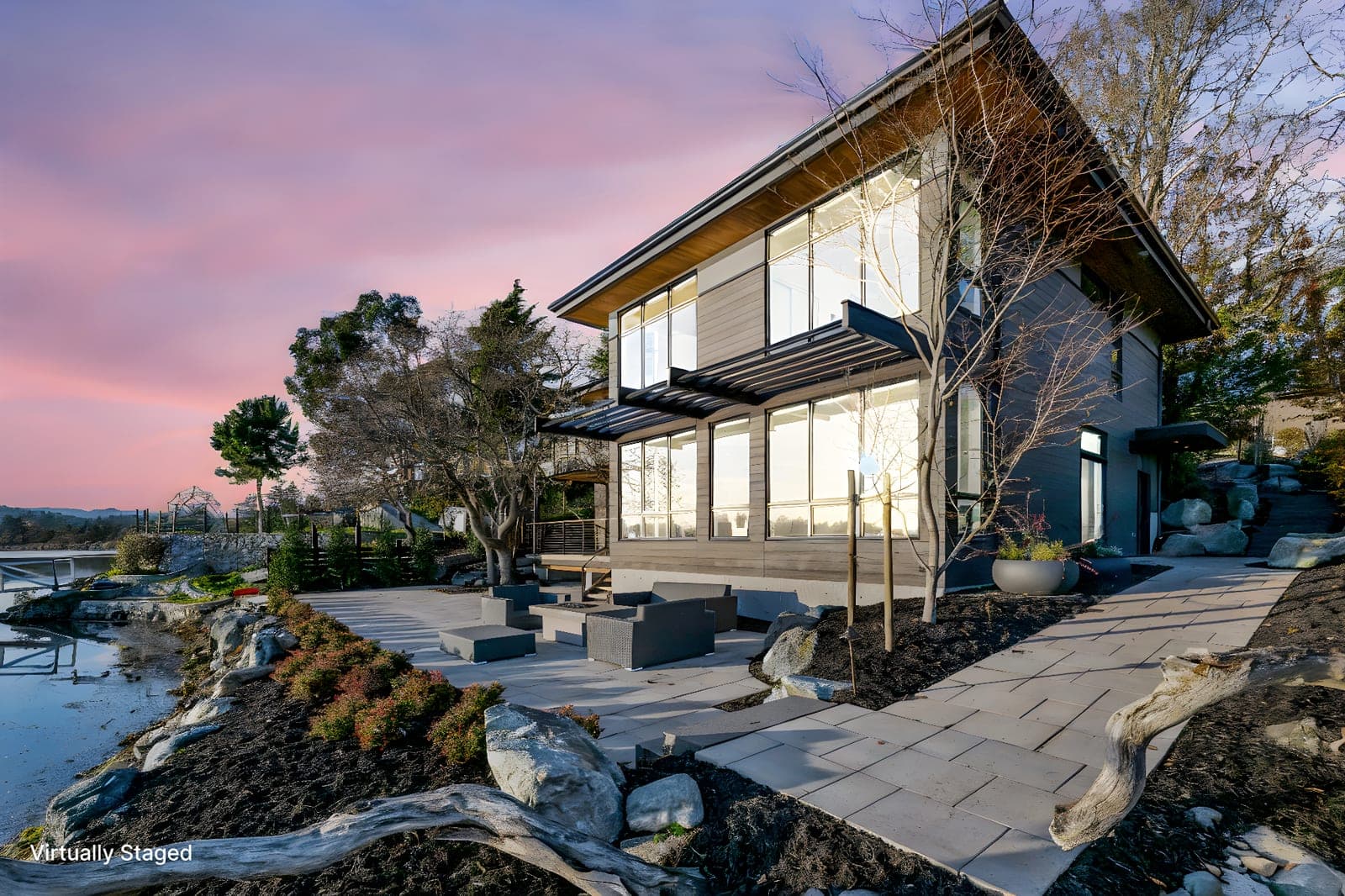 Architect-designed waterfront custom home on Vancouver Island